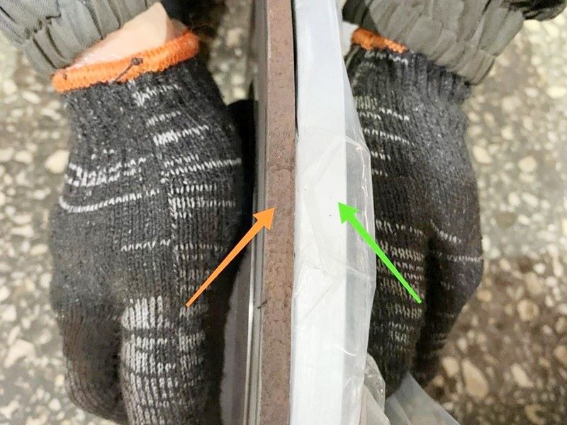 Thickness comparison of new and old brake discs